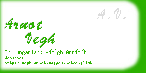 arnot vegh business card